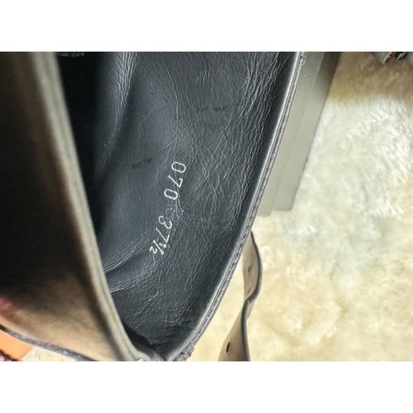 Versace Combat Ankle Boot 37.5 Black sz 7 Anfibio T.25 Vitello Nero Palladio - Picture 12 of 15